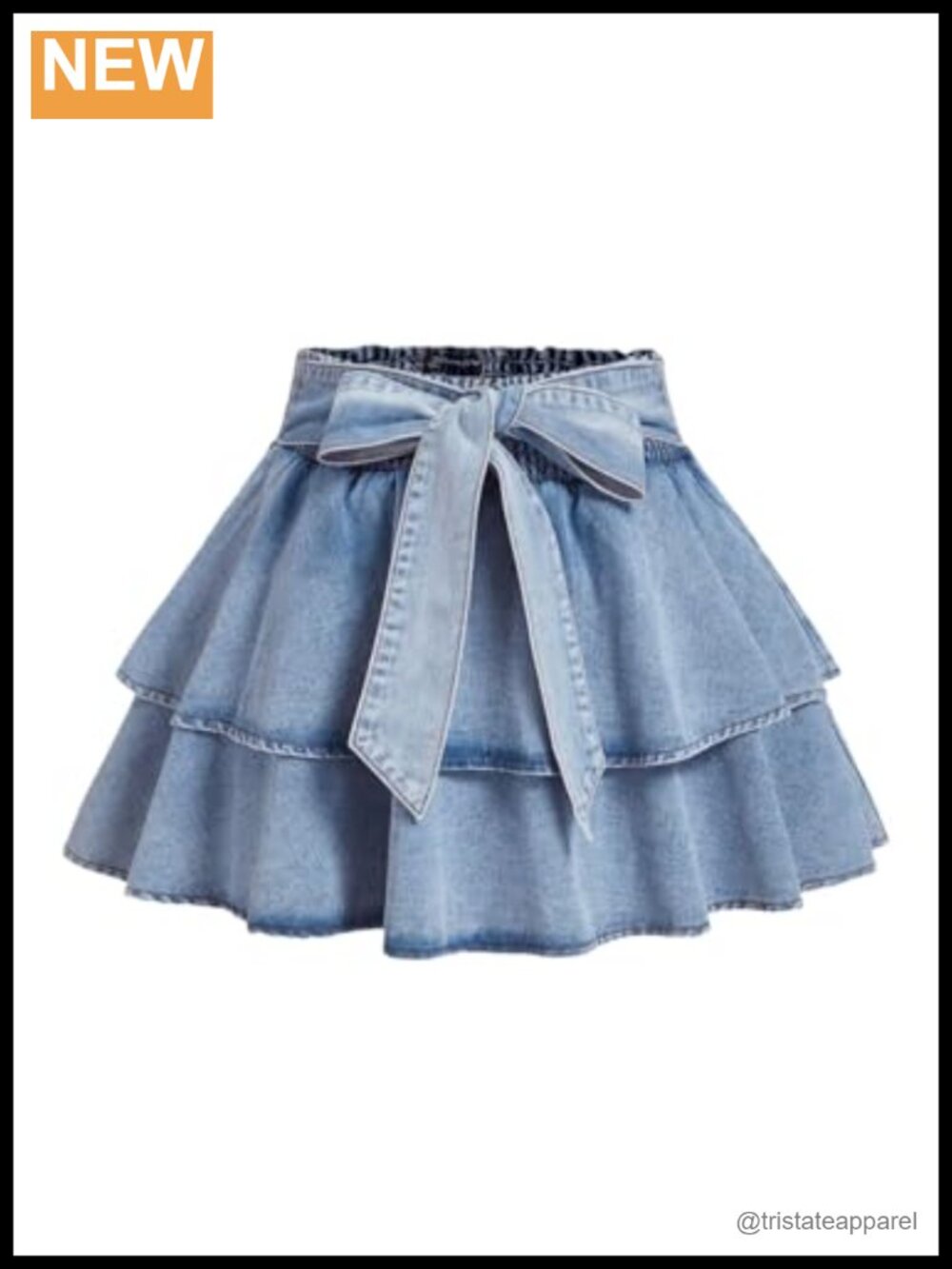 Plus Size Denim Mini Skirt Y2k Bow Tie Knot Ruffle Tiered Short Jean Skirts